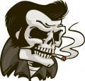 Cartoons skull rock roll